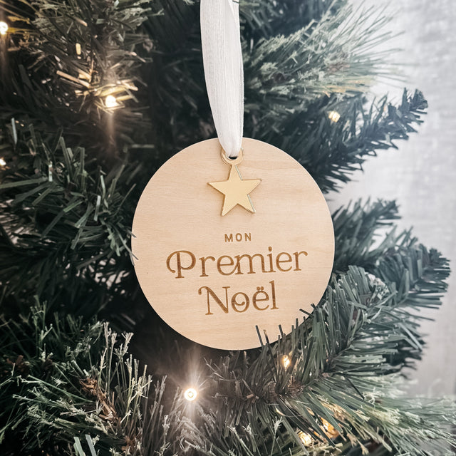 Pastille de bois - Mon Premier Noël