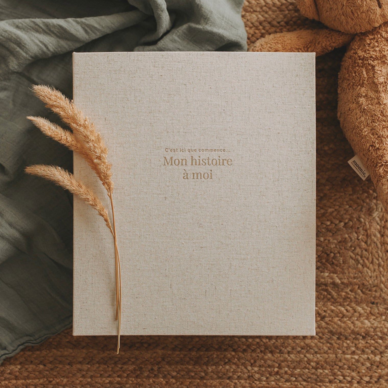 Livre de bébé -Grège