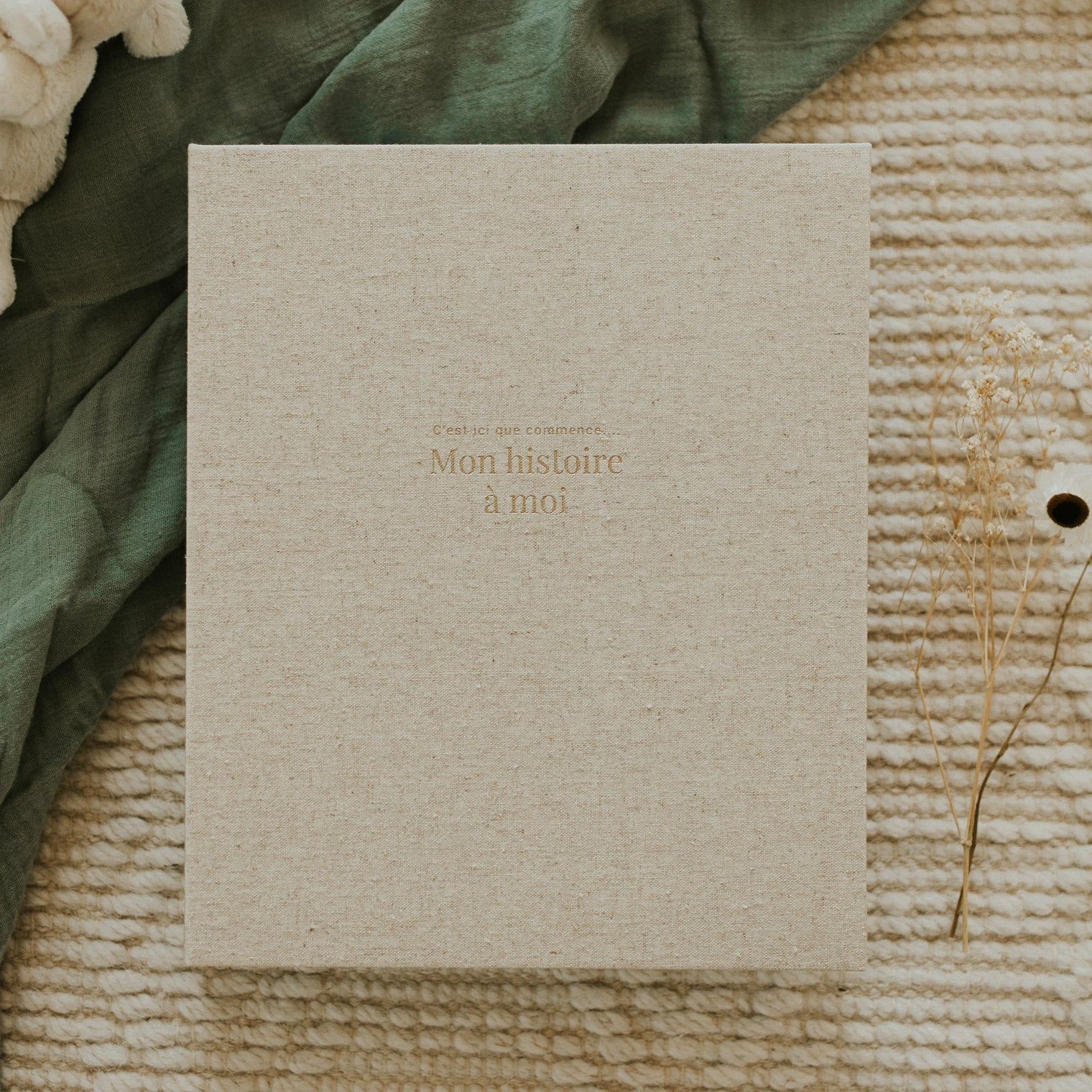 Livre de bébé - Lin beige