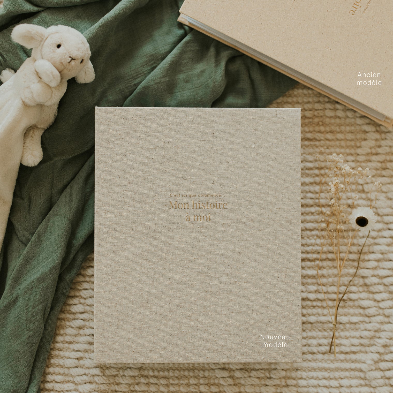 Livre de bébé - Lin beige