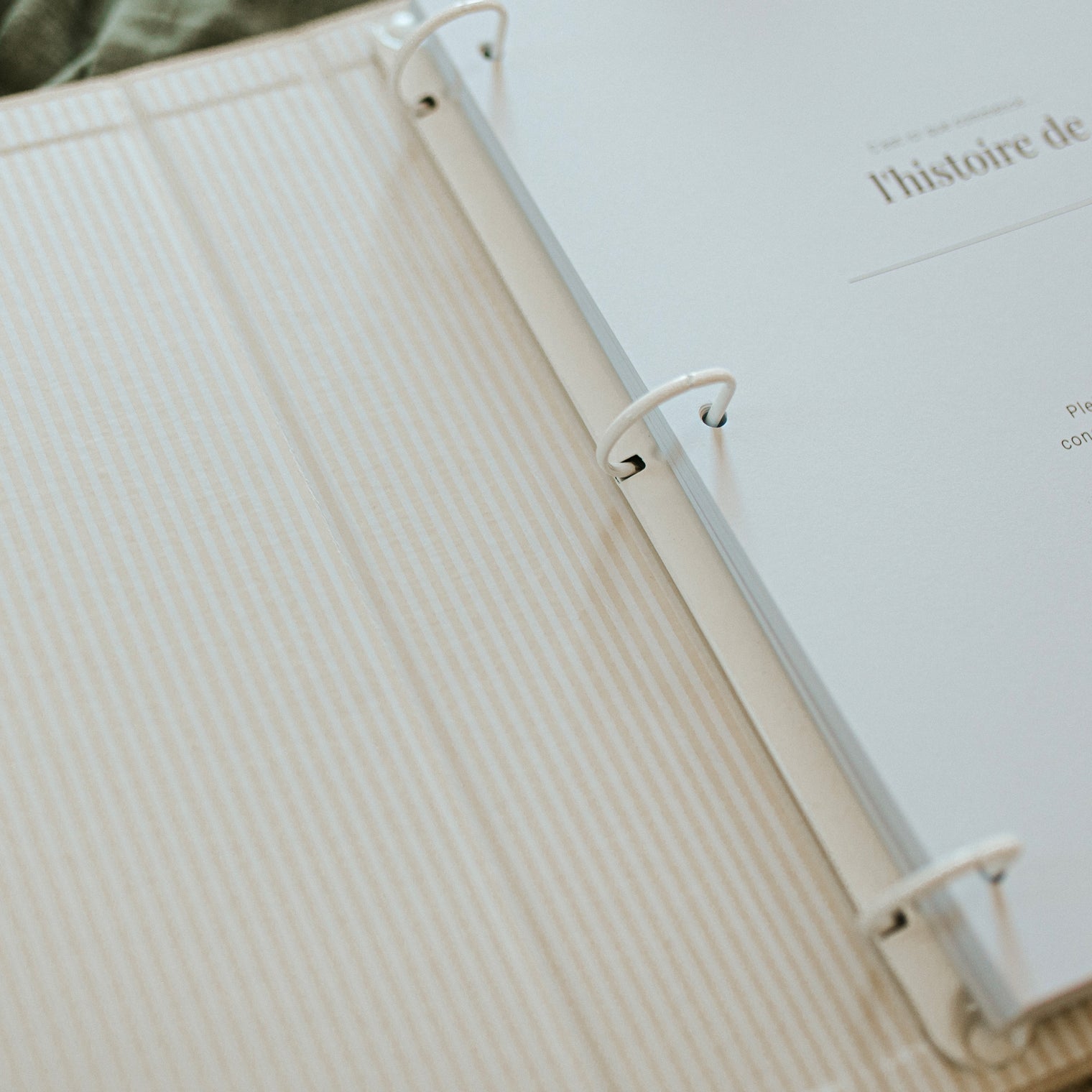 Livre de bébé - Lin beige