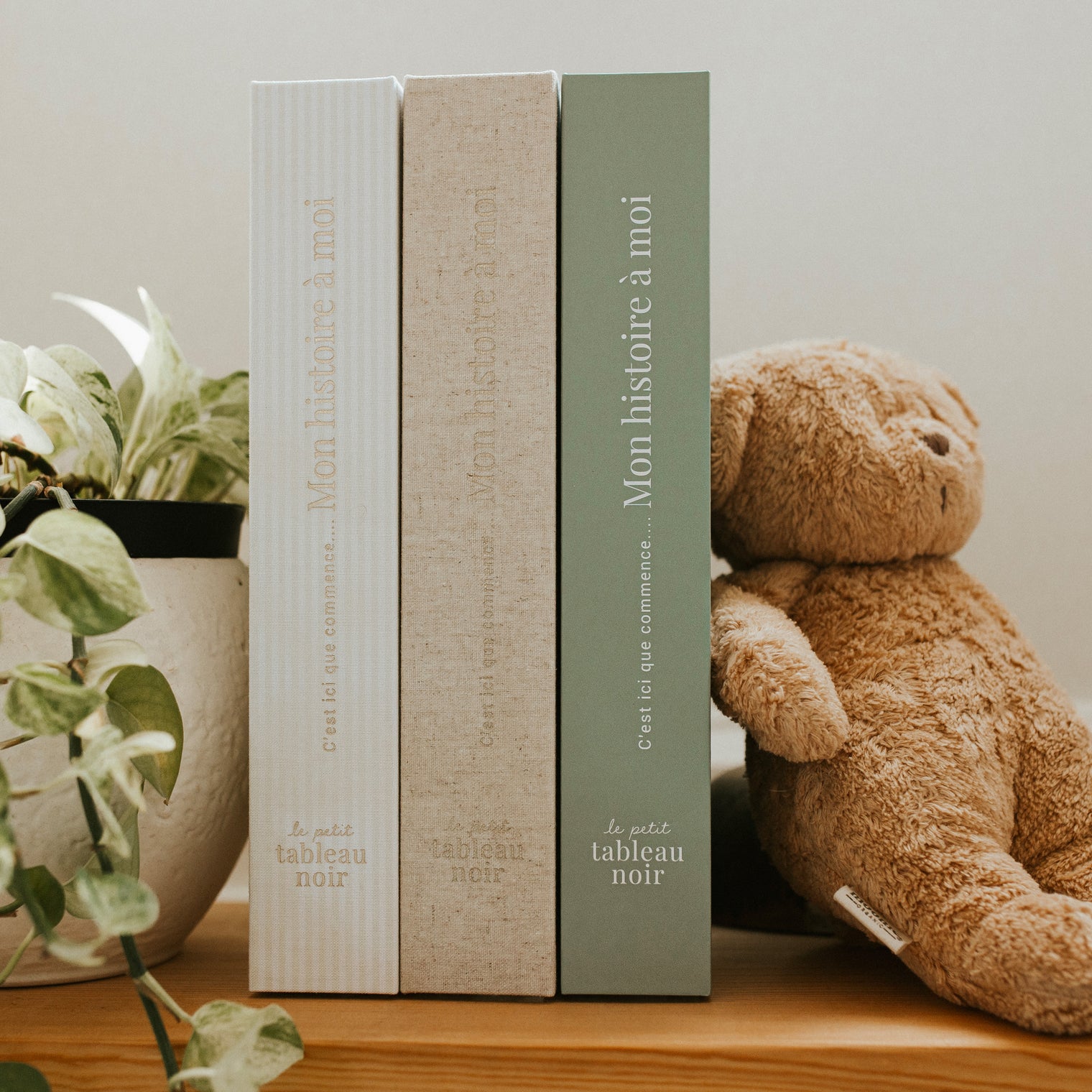 Livre de bébé - Lin beige