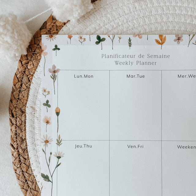 Planificateur de semaine Douceur Floral