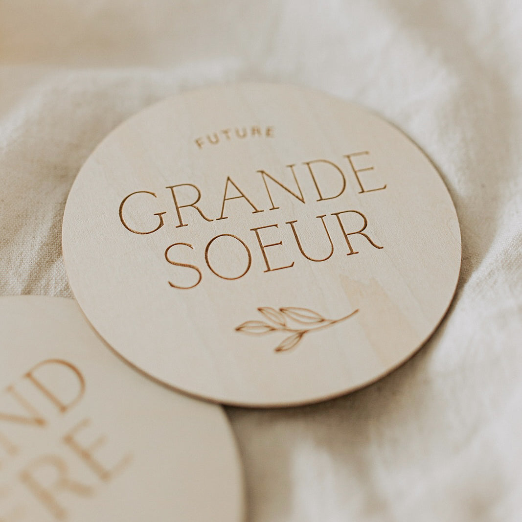 Pastille de bois - Futur(e) grand frère/soeur