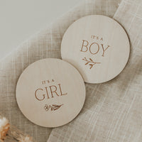 Wooden milestone disc – Gender