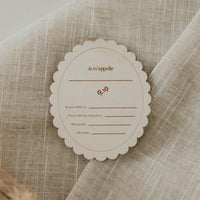 Pastille de bois - Naissance Fleur