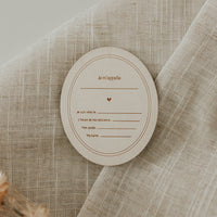 Pastille de bois - Naissance ourson