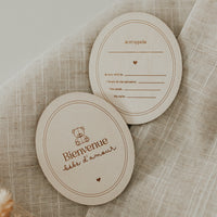 Pastille de bois - Naissance ourson