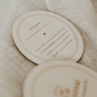Pastille de bois - Naissance ourson