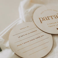 Pastille de bois - Parrain