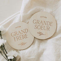 Pastille de bois - Futur(e) grand frère/soeur