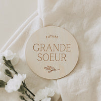 Pastille de bois - Futur(e) grand frère/soeur