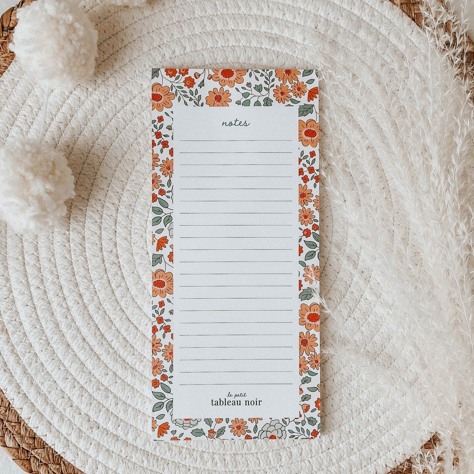 Bloc-notes fleurs d'automne