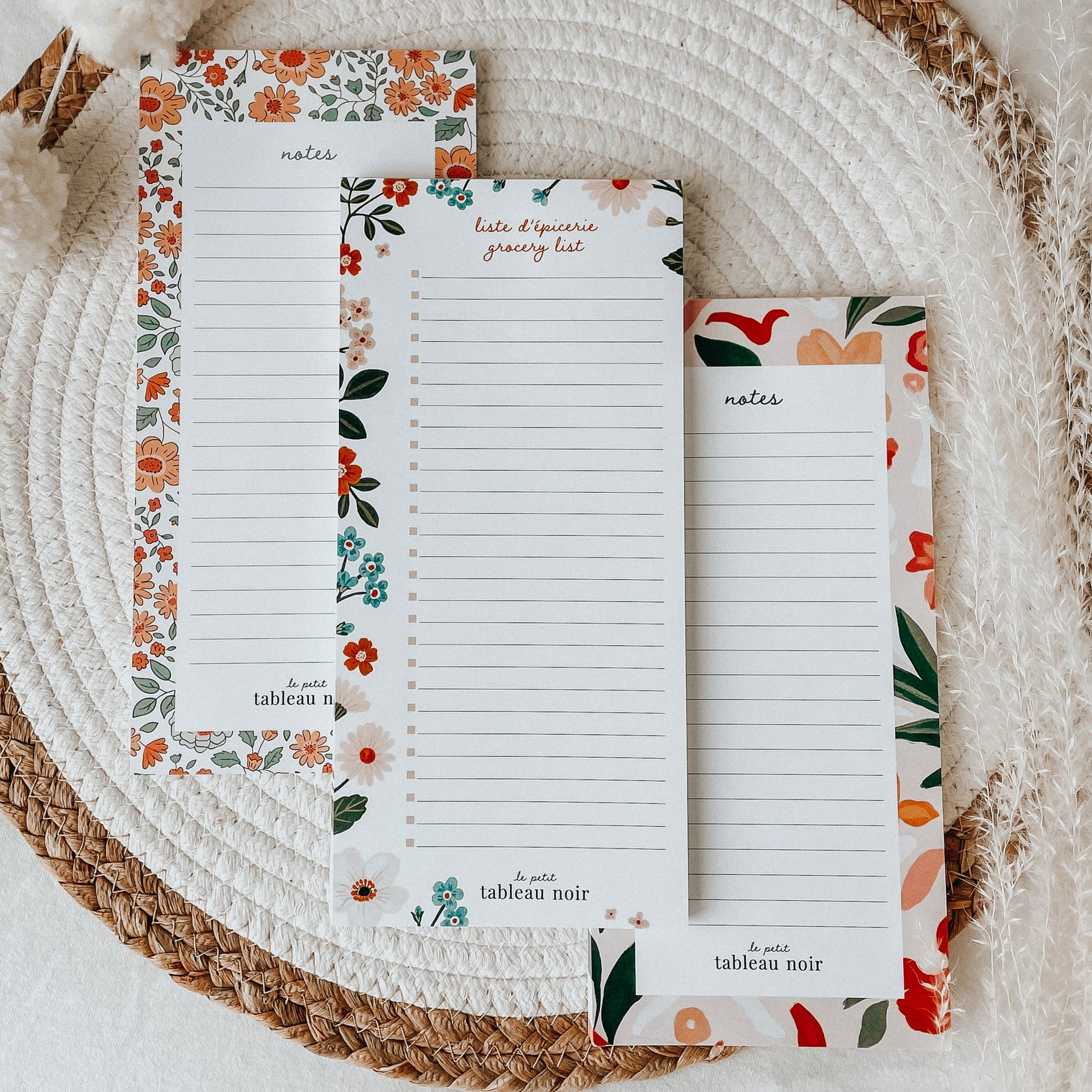 Bloc-notes fleurs d'automne
