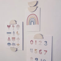 Support murale en bois aimanté