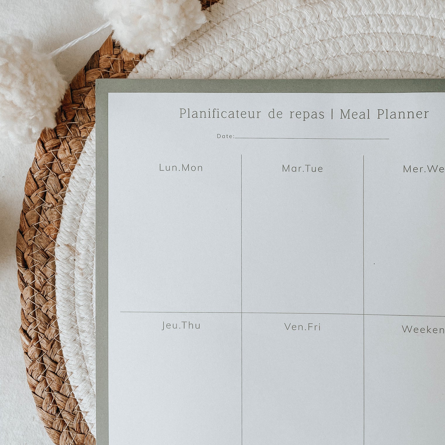 Planificateur de repas Sauge