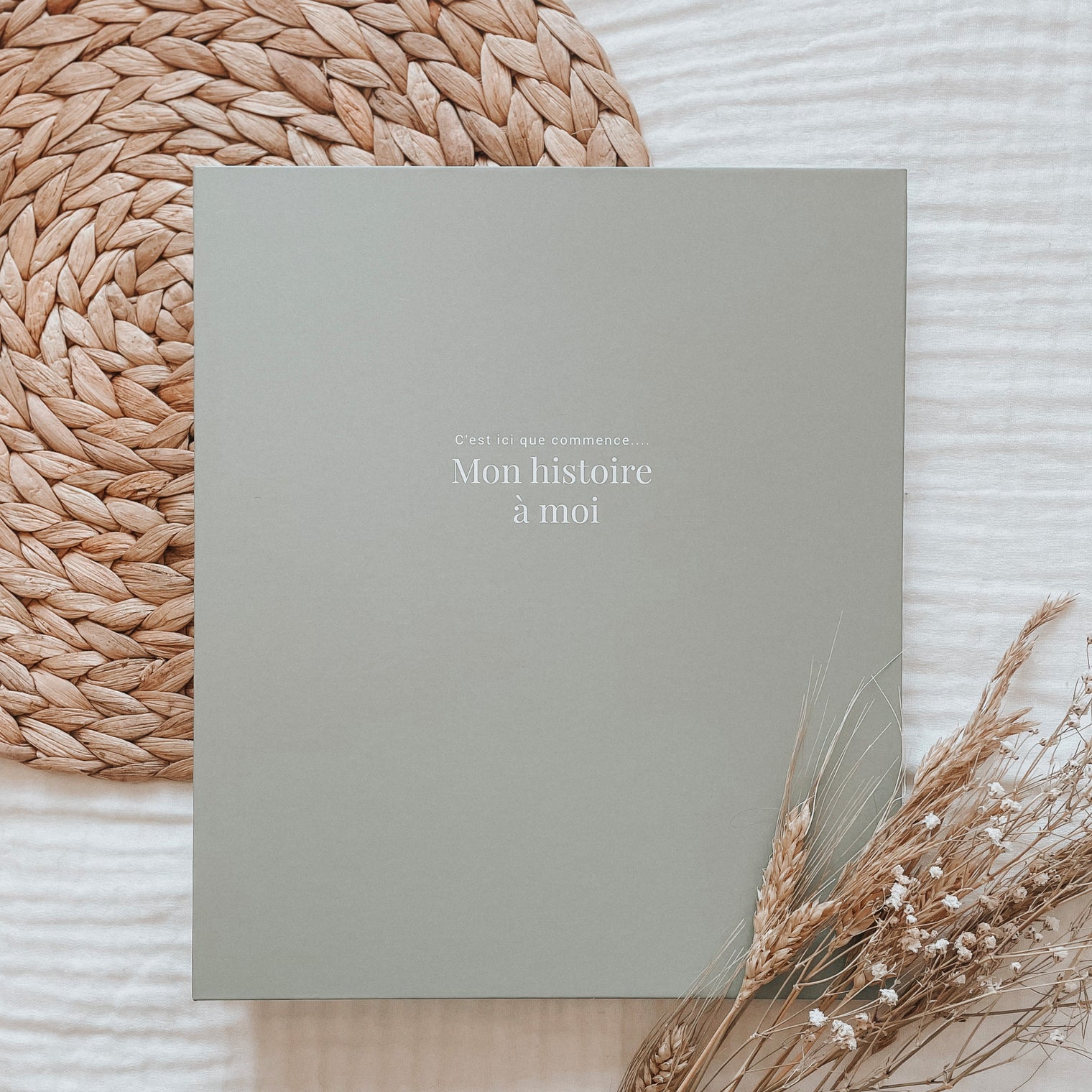 Livre bébé, Journal bébé, Planificateur de grossesse, Journal de grossesse, Cadeau de nouvelle maman, Baby Shower, Cadeau de shower, Cadeau de grossesse, Future maman, Souvenirs, mon histoire à moi, Album de bébé, Livre souvenirs, Livre cartable de bébé, Designer au Québec, Sauge